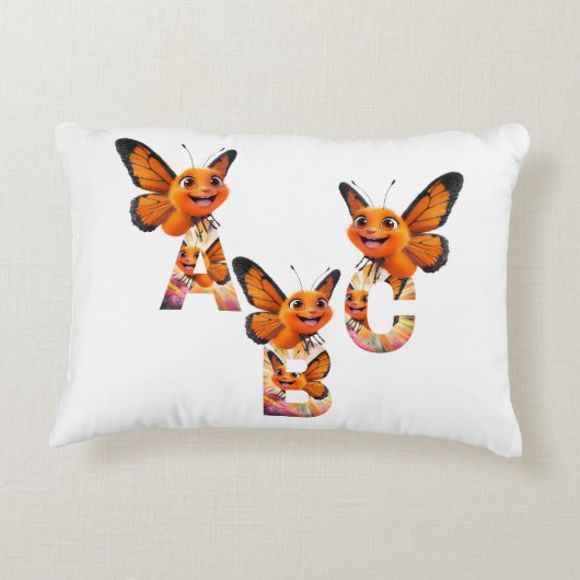 Whimsical Wonders ABC Butterfly Baby Pillow Dekokissen (Rückseite)