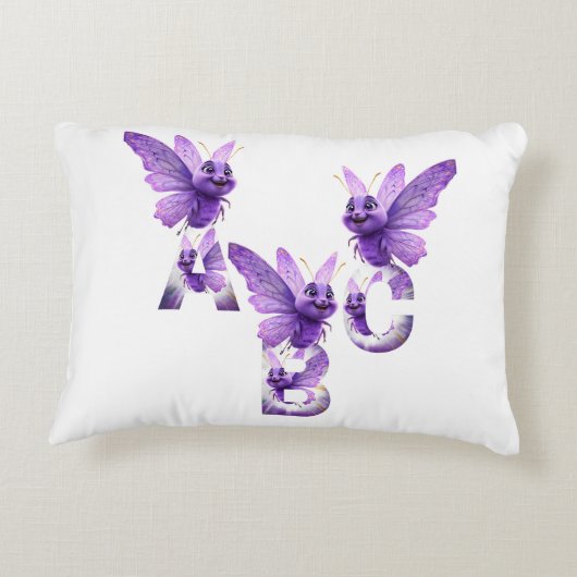 Whimsical Wonders ABC Butterfly Baby Pillow Dekokissen (Rückseite)