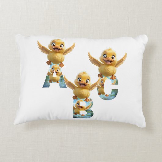 Whimsical Wonders ABC Ducks Baby Pillow Dekokissen (Rückseite)