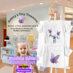 Whimsical Wonders Baby Kurzarm ABC T-Shirt