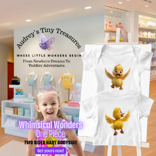 Whimsical Wonders Baby Kurzarm-Body Strampler