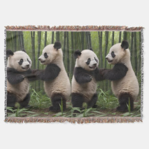 Whimsical Wonders: Baby Pandas Play in Forest, Decke
