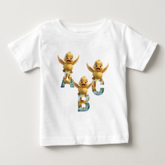 Whimsical Wonders Baby Short Sleeve ABC T - Shirt (Vorderseite)