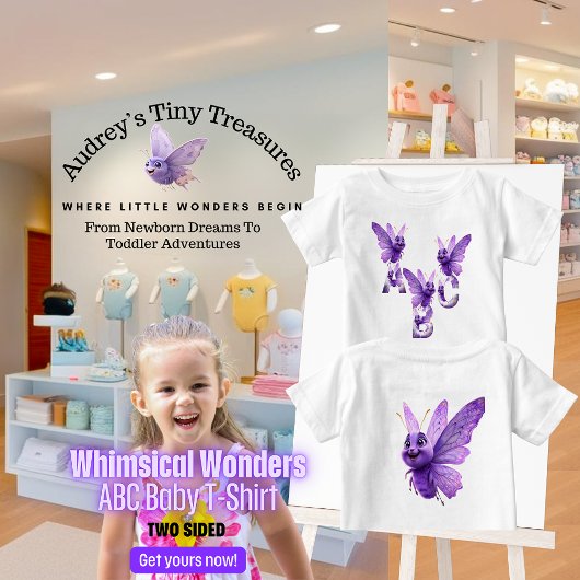 Whimsical Wonders Baby Short Sleeve ABC T - Shirt