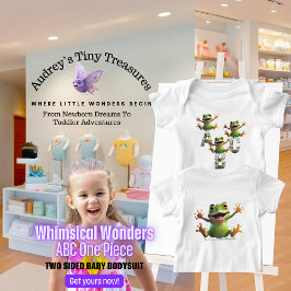 Whimsical Wonders Baby Short Sleeve Bodysuit Baby Strampler