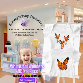 Whimsical Wonders Baby Short Sleeve Bodysuit Baby Strampler