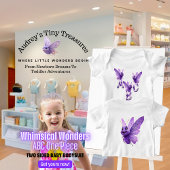 Whimsical Wonders Baby Short Sleeve Bodysuit Baby Strampler