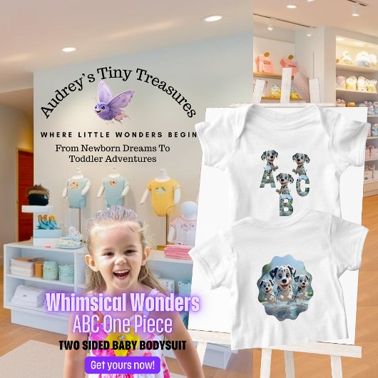 Whimsical Wonders Baby Short Sleeve Bodysuit Baby Strampler