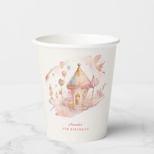 Whimsical wonders candyland Paper cup Pappbecher (Vorderseite)