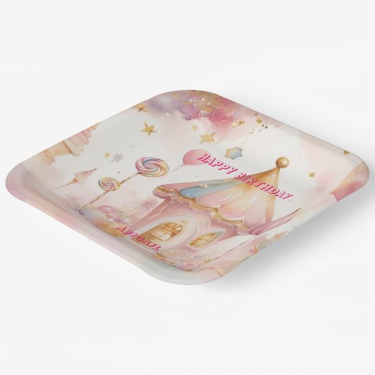 Whimsical Wonders Candyland Papierplatte Pappteller (Gewinkelt)