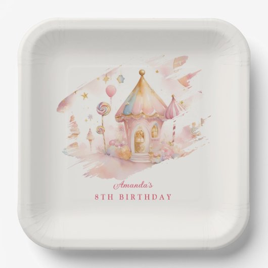 Whimsical Wonders Candyland-Papierteller Pappteller (Vorderseite)