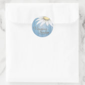 Whimsical Wood Daisy Custom Wedding Stickers (Tasche)