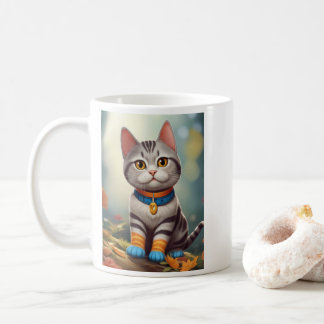 Whimsical Woodland America Kurzkatze Kaffeetasse