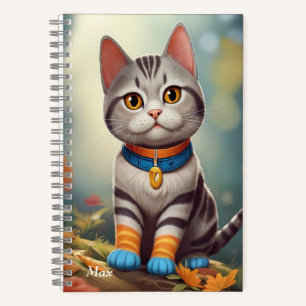 Whimsical Woodland America Kurzkatze Notizblock