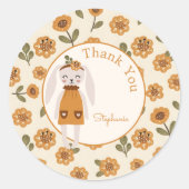 Whimsical Woodland Animal Favor Runder Aufkleber (Vorderseite)