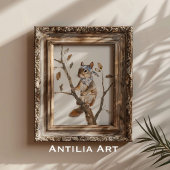 Whimsical Woodland Animal Painting Rustikales Eich Poster