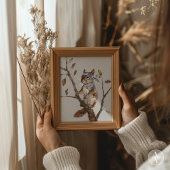 Whimsical Woodland Animal Painting Rustikales Eich Poster