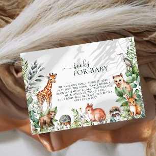 Whimsical Woodland Animals Books for Baby Shooting Begleitkarte