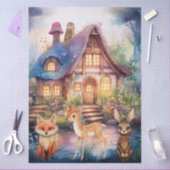  Whimsical Woodland Animals &  Cottage  Seidenpapier (Basteln)