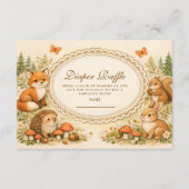 Whimsical Woodland Animals Diapper Raffle Begleitkarte (Vorderseite)