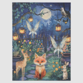 Whimsical Woodland Animals & Fairy Decoupage Paper Seidenpapier