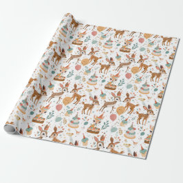 Whimsical Woodland Animals Geburtstag Geschenkpapier