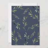 Whimsical Woodland Animals Greenery Baby Dusche Dankeskarte (Rückseite)