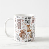 Whimsical Woodland Animals Pattern Kaffeetasse (Links)