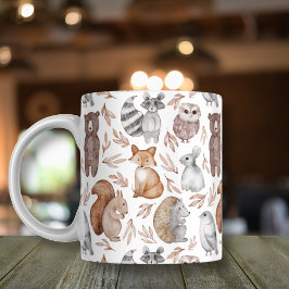 Whimsical Woodland Animals Pattern  Kaffeetasse
