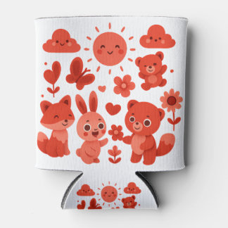 Whimsical Woodland Animals Sun Can Cooler Dosenkühler