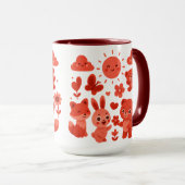 Whimsical Woodland Animals Sun Ceramic Mug Tasse (VorderseiteRechts)