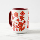 Whimsical Woodland Animals Sun Ceramic Mug Tasse (Vorderseite Links)