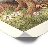 Whimsical Woodland Animals Tea Party Nursery Poster (Ecke)