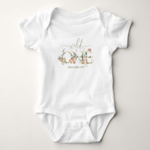 Whimsical Woodland Animals Wild 1 1. Geburtstag Baby Strampler