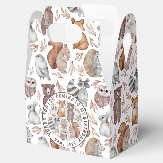 Whimsical Woodland Animals Wild One Geschenkschachtel (Geöffnet)