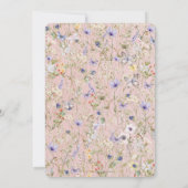 Whimsical Woodland Animals Wildflower Baby Shower Einladung (Rückseite)