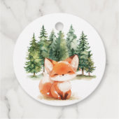 Whimsical Woodland Baby Fox 2. Geschenkanhänger (Rückseite)
