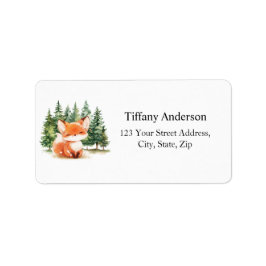Whimsical Woodland Baby Fox-Adresse Adressaufkleber