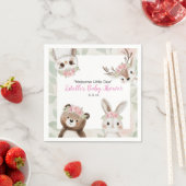 Whimsical Woodland Boho Baby Girl Dusche Serviette (Beispiel)