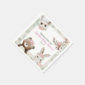 Whimsical Woodland Boho Baby Girl Dusche Serviette (Ecke)