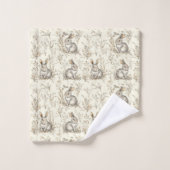 Whimsical Woodland Bunnies Badhandtuch Set (Waschlappen)