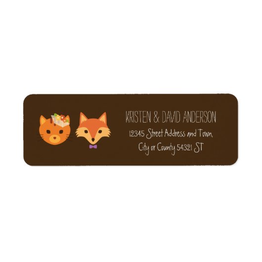 Whimsical Woodland Cat & Fox Couple Wedding (Vorne)