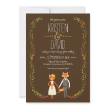 Whimsical Woodland Cat & Fox Couple Wedding
