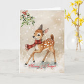 Whimsical Woodland Christmas Dee Karte (Gelbe Blume)