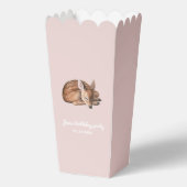 Whimsical Woodland Deer Birthday Popcorn Geschenkschachtel (Rückseite)