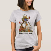 Whimsical Woodland Erntedank - Eichhörnchen & Maus T-Shirt (Vorderseite)