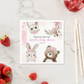 Whimsical Woodland Floral Boho Baby Girl Dusche Serviette (Beispiel)