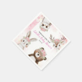 Whimsical Woodland Floral Boho Baby Girl Dusche Serviette (Ecke)