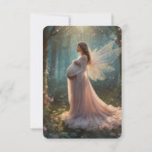 Whimsical Woodland Floral Foto Babydusche Dankeskarte (Rückseite)