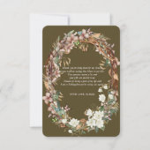 Whimsical Woodland Floral Foto Babydusche Dankeskarte (Vorderseite)